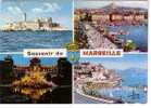 CARTE POSTALE DE MARSEILLE : SOUVENIR - LE CHATEAU D´IF - LE PORT - PALAIS LONGCHAMP - LA CORNICHE (2) - Endoume, Roucas, Corniche, Strände