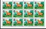 Corée Du Nord 1979 Bloc Feuillet 12 Timbres  20 Deer Cerf Bambi  - Game