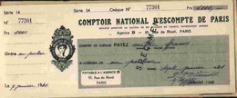 RARE : SPECIMEN COMPTOIR NATIONAL D'ESCOMPTE DE PARIS - Bank En Verzekering