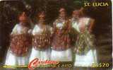 ST LUCIA FEMMES EN TENUE FOLKLORIQUE 20$ SUPERBE - Antille (Altri)