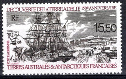 Timbre TAAF** MNH PA 111 150e Anniversaire De La Découverte De Terre Adélie. Voilier Dans Les Glaces - Sonstige & Ohne Zuordnung