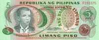 PHILIPPINES    5 Piso  Non Daté   Pick 160c   Signature 9    *****BILLET  NEUF***** - Philippines