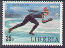 180N0087 Patinage De Vitesse 872 Liberia 1980 Neuf ** Jeux Olympiques De Lake Placid - Eiskunstlauf