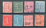 Lot 19 - 8 Valeurs Obli - 1903-60 Sower - Ligned