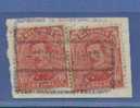 138(x2) Met Spoorwegstempel VAULX - 1915-1920 Alberto I