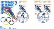 FDC ALLEMAGNE DE L EST 1971 JEUX OLYMPIQUES DE SAPPORO 1972 +OBLITERATION HOCKEY SUR GLACE - Winter (Other)