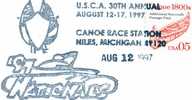 USA OBLITERATION TEMPORAIRE 1997 TRENTIEME EDITION DE LA COURSE DE CANOE - Roeisport