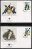 WWF 0117 1991 FALKLAND ISLANDS KING PENGUIN SET OF 4 FDCS - Pingouins & Manchots