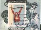 Bloc Feuillet Ajman Singe - Orang Outan - Monkeys