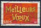 #3097 - France/Meilleurs Vœux Yvert 3623 Obl - Año Nuevo