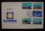 Uruguay Limited Issue FDC Cover Transport Trains Railway Artigas Station Montevideo Engine - Trains