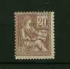 France ** N° 113  - 20c  Brun-lilas  Type Mouchon - 1900-02 Mouchon