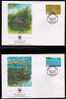 WWF 0159 1994 PALAU ESTUARINE CROCODILE SET OF 4 FDCS - Other & Unclassified