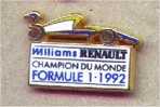 PIN'S WILLIAMS RENAULT SIGNE ARTHUS BERTRAND [4412] - Renault