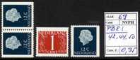 Nederland : (**) 1969 : Combinatie Uit Postzegelboekje PB8 - NVPA : Cote € 0,95 - Carnets Et Roulettes