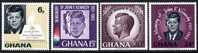 GHANA :1965 : (**) 2e Anniv De La Mort De J.F.Kennedy - Yvert (99) : 225-228  - Cote € 2,74 - Kennedy (John F.)