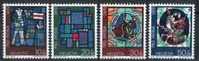 Timbres De Suisse Pro Patria 1970  Peinture Sur Verre  Zum No 146/49** Luxe Superbe Cote 2.70 Eur. - Verres & Vitraux