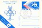 POLOGNE OBLITERATION TEMPORAIRE 1986 60 ANS DU CLUB DE KATOWICE - Hockey (Ijs)