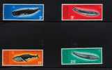 BRITISH ANTARCTIC TERRITORY 1977 WHALE CONSERVATION SET OF 4 NHM PROTECTION OF THE ENVIRONMENT - Baleines
