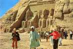 ABOU SIMBEL ROCK TEMPLE OF RAMES II   -   Partial View Of The Gigantic Statues - Abu Simbel Temples