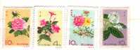 Koreea 1965 Mint Complet Set Flowers Roses Michel #656/659. - Rosen