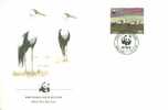 W0865 Grue Bugeranus Carunculatus Malawi 1987 FDC WWF - Gru & Uccelli Trampolieri