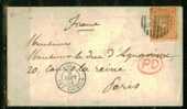 GRANDE BRETAGNE Nº 25 Obl. Seul S/Lettre Entiere - Used Stamps