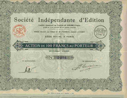 RARE :STE INDEPENDANTE D' EDITION (ACT)    Tirage 2500 - Altri & Non Classificati