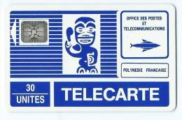 Telecarte Polynesie Francaise PF 3 Tiki Bleu - Französisch-Polynesien
