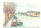 Cpm Peniches Sur La Seine - Houseboats