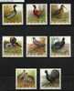 POLAND 1970 HUNTING HUNTED GAME BIRDS SET OF 8 NHM Animals - Unused Stamps