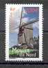 TIMBRE NOUVEAU DE FRANCE MOULIN DU NORD MNH - Windmills