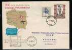 POLAND 1960 FLIGHT COVER FOR 100TH ANNIV OF POLISH STAMPS - Planes Maps - Aviones