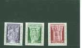 L0050 Sculpture De La Cathedrale  Daniel Fosse Aux Lions MAdone Pierre Liechtenstein 1975 Neuf ** 582 à 584 - Unused Stamps