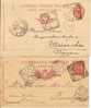 2 Entiers Postaux De 1893 Pour La France Et 1897 Pour L'Allemagne. - Stamped Stationery