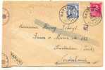 1 F Aangetekend Verzonden Vanuit Battice Met Censuurstempel - 1936-1957 Collar Abierto