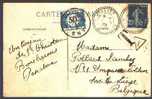 Postkaart Verzonden Vanuit Frankrijk Met Tx30 Met Cirkelstempel ANS 1 Op 6/10/1923 - Briefe U. Dokumente