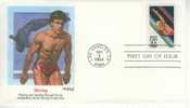 B0261 Plongeon USA 1984 Premier Jour FDC Jeux Olympiques De Los Angeles - Natation