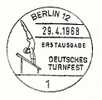 Allemagne : Cachet Temp. Illustré Gymnaste Sur Barre Fixe. Fete De La Gymnatique De Berlin 1968 Sur Carte. Superbe ! - Gymnastics