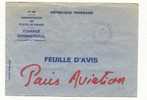 K55 Feuille D'Avis De Noumea, Enveloppe Administrative (1991) - Autres & Non Classés
