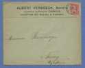 58 Op Brief Met Treinstempel (ambulant)  ANVERS - BRUXELLES  6A !!!!!!!!!!!!!!!!!!!!!   (rare Stempel) Op 18/6/1901 - Ambulanti