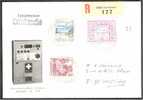 SWITZERLAND FRAMA STAMP A1 ON REGISTERED COVER TO FRANCE - Automatic Stamps