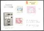SWITZERLAND FRAMA STAMP A1 ON REGISTERED COVER TO FRANCE - Timbres D'automates