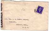 WW2 CENSOR PASSED / LETTRE COVER MARCOPHILIA  MILITAIRE ET CENSURE CENSOR   NOTTINGAM GRANDE BRETAGNE POUR DETROIT USA - Postmark Collection