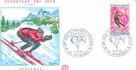 SKI FDC FRANCE 1968 JEUX OLYMPIQUES DE GRENOBLE 1968 - Winter 1968: Grenoble