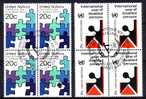 NATIONS UNIS - Bureau De New York - 335/336 (335 Defectueux Pas Compté)obli Bloc De 4 Cote 5,60 Euros Depart à 10% - Used Stamps