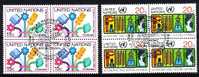 NATIONS UNIS - Bureau De New York - 332/333 Obli Bloc De 4 Cote 6,60 Euros Depart à 10% - Used Stamps