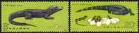 1983 CHINA T85 YANGZI CROCODILE 2V STAMP - Ungebraucht