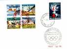 BELGIQUE - Carte Souvenir : Timbres 1290 + Erinnophilie 78/80 - Jeux Olympiques De Tokyo - Ete 1964: Tokyo