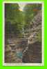 WATKINS GLEN, NY - UPPER CAVERN - TRAVEL IN 1931 -  C.T. AMERICAN ART COLORED - - Adirondack